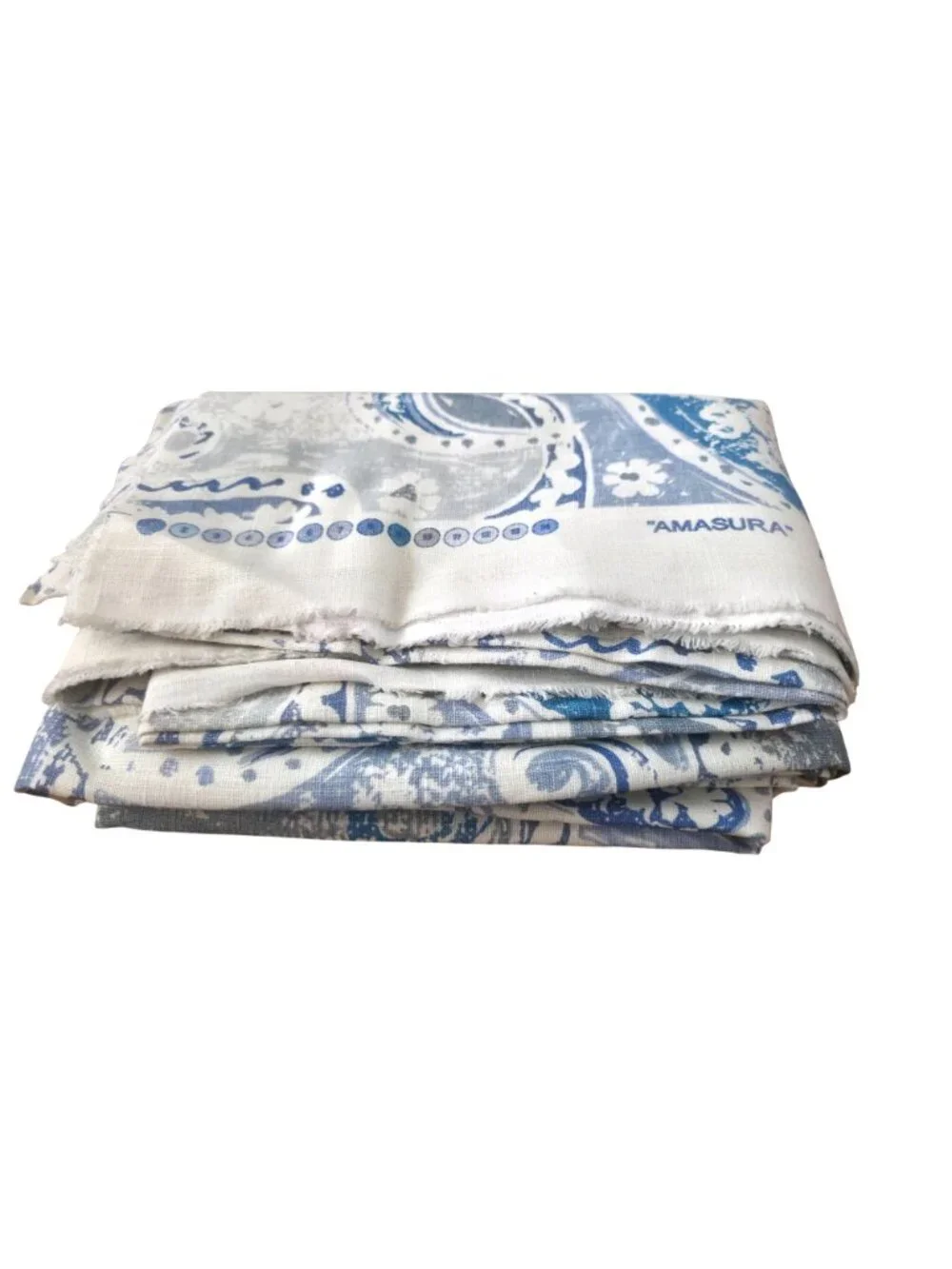 Belle Maison 3.375 Y Pippa Sapphire Blue Fabric Cotton Discontinued Paisley Home